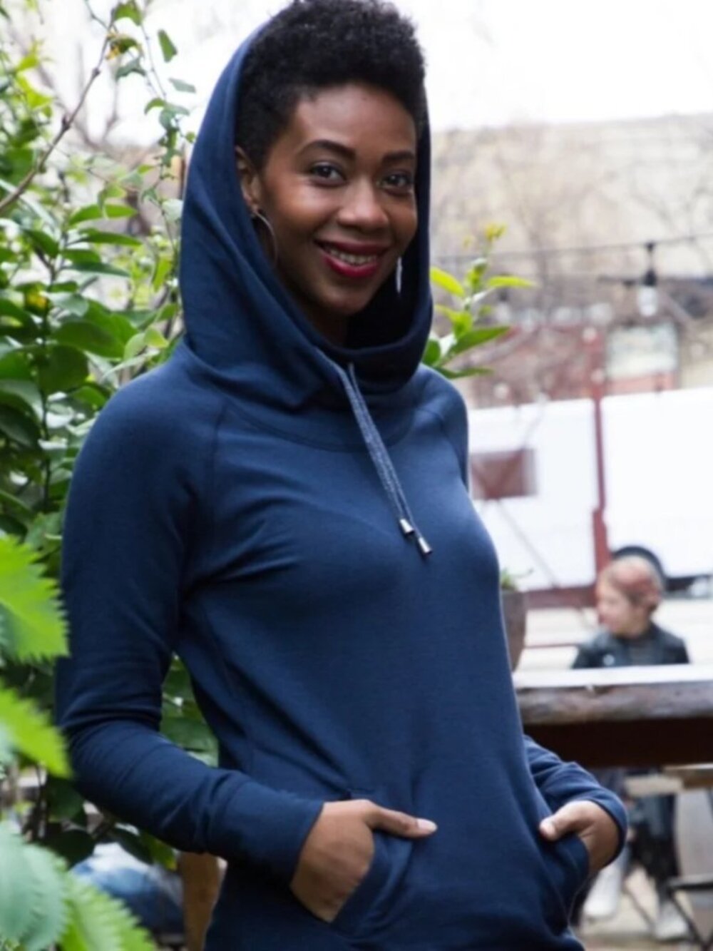 New Betabrand Navy the Weekender Hoodie Dress Large - Picture 3 of 5